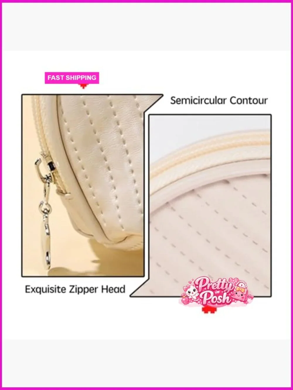 PU Leather Mini Cosmetic Bag Waterproof Makeup Organizer with Zipper